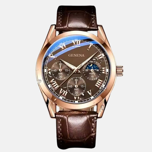Classic Men's Watch with Roman Dial